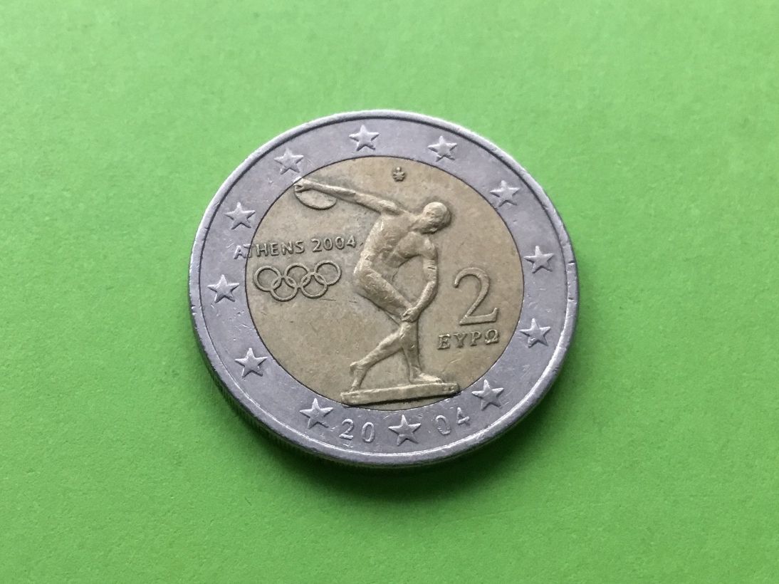 Tutti le monete: 2 Euro Griechland 2004 Athen – Usato da St. Margrethen SG venduto da alfapeugeot10