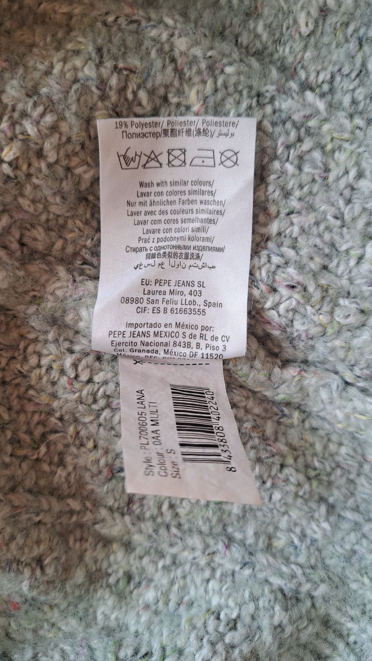 Pepe Jeans Maglioni & Felpe: Warmer Pulli mit Zopfmuster, wirkt hellgrün/grau, Gr.S – Usato da Oberwil i. S. venduto da ste_77ly 5