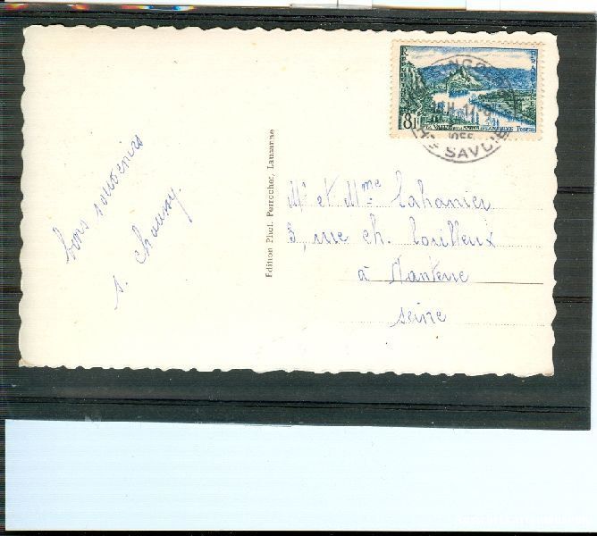 Cartoline postali: St. Gingolph - le Port + 1955 – Usato da Emmenbrücke venduto da teestube 1