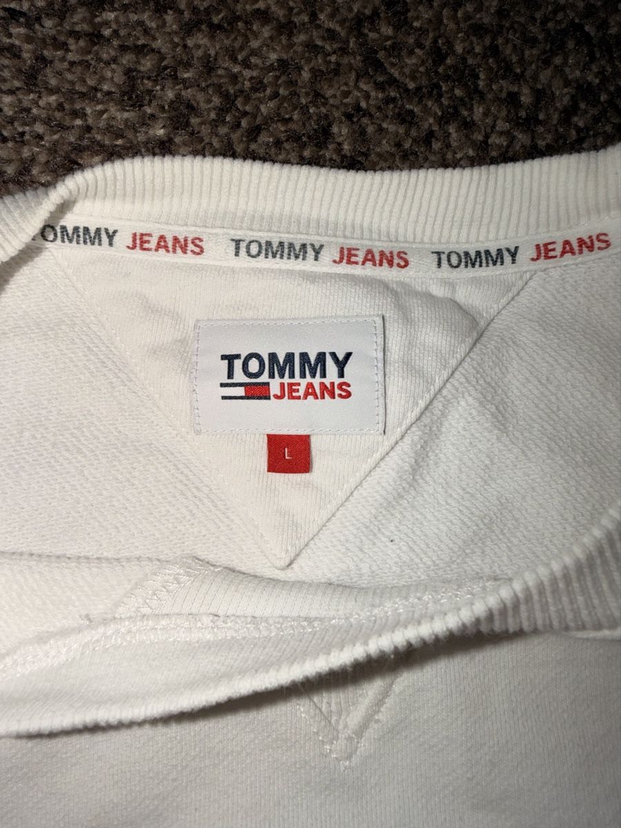 Tommy Hilfiger Maglioni & Felpe: Tommy Jeans Pullover weiss Grösse L – Usato da Itingen venduto da Milan. 1