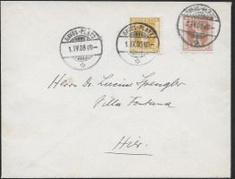1908 Brief DAVOS-PLATZ Top frank. bekannte Adresse ab 1.-
