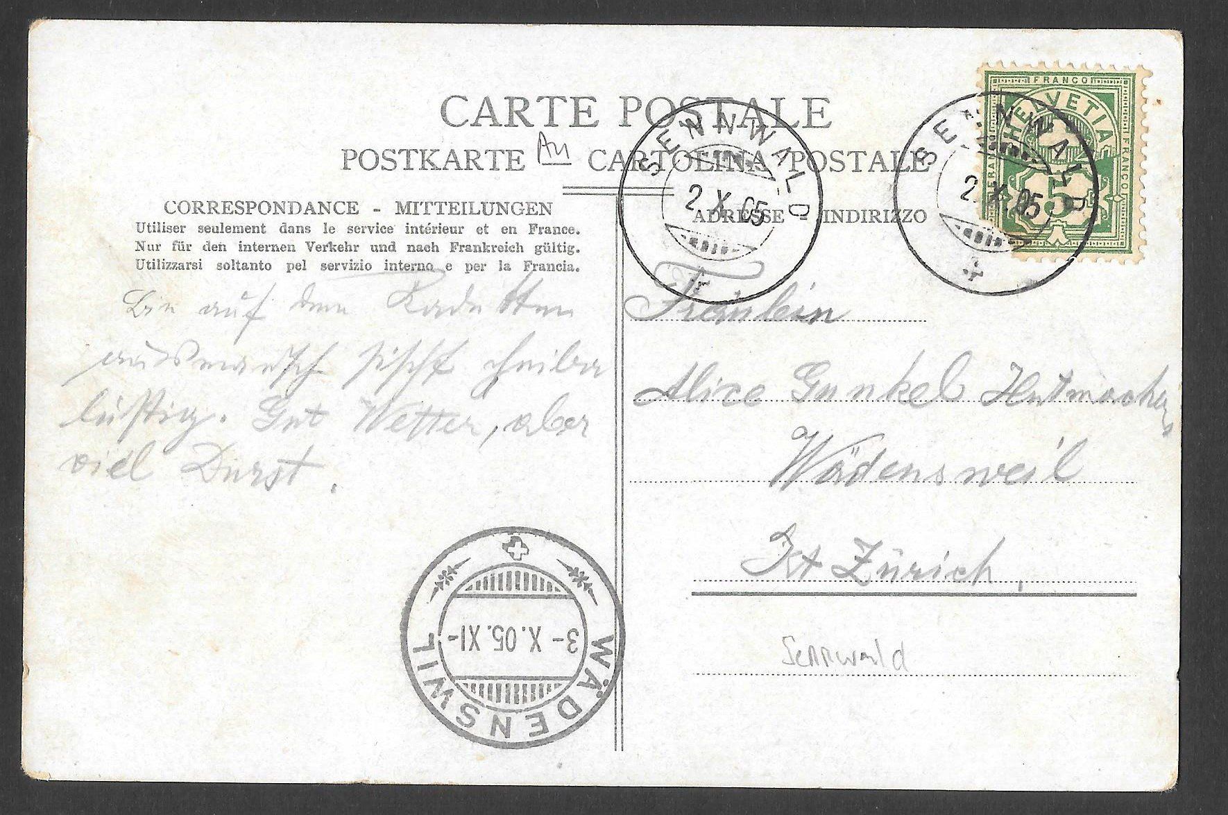 Cartoline postali: Sennwald Bad Forsteck braune Lithografie – Usato da Olten venduto da clotaldi 1