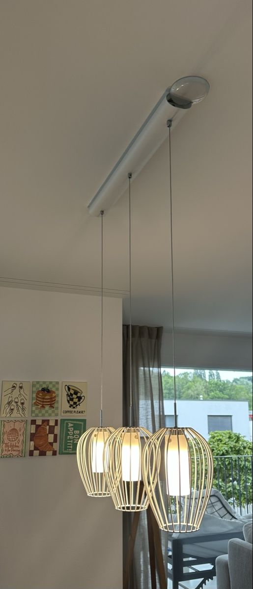 Lustres & lampes de plafonds: Hängeleuchte Drahtkorb 3er Set Weiss – D'occasion à Gachnang par mih_7dkp 2