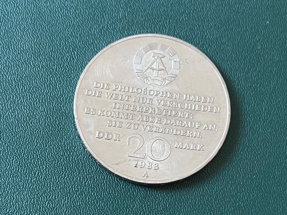 Tutti le monete: DDR 20 Mark Karl Marx 1983 – Usato da Neuenhof venduto da Shadow-