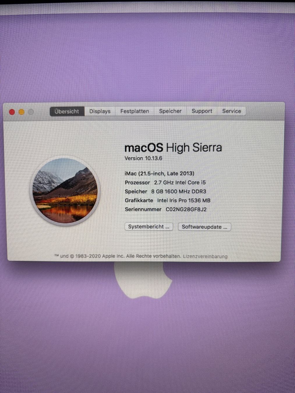 Apple PC: macOS iMac 21.5-inch, late 2013 – Usato da Bern venduto da jan_nn8m 2
