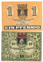 Deutschland Notgeld Zeulenroda 1 + 10 Pfennig 1.1.1920