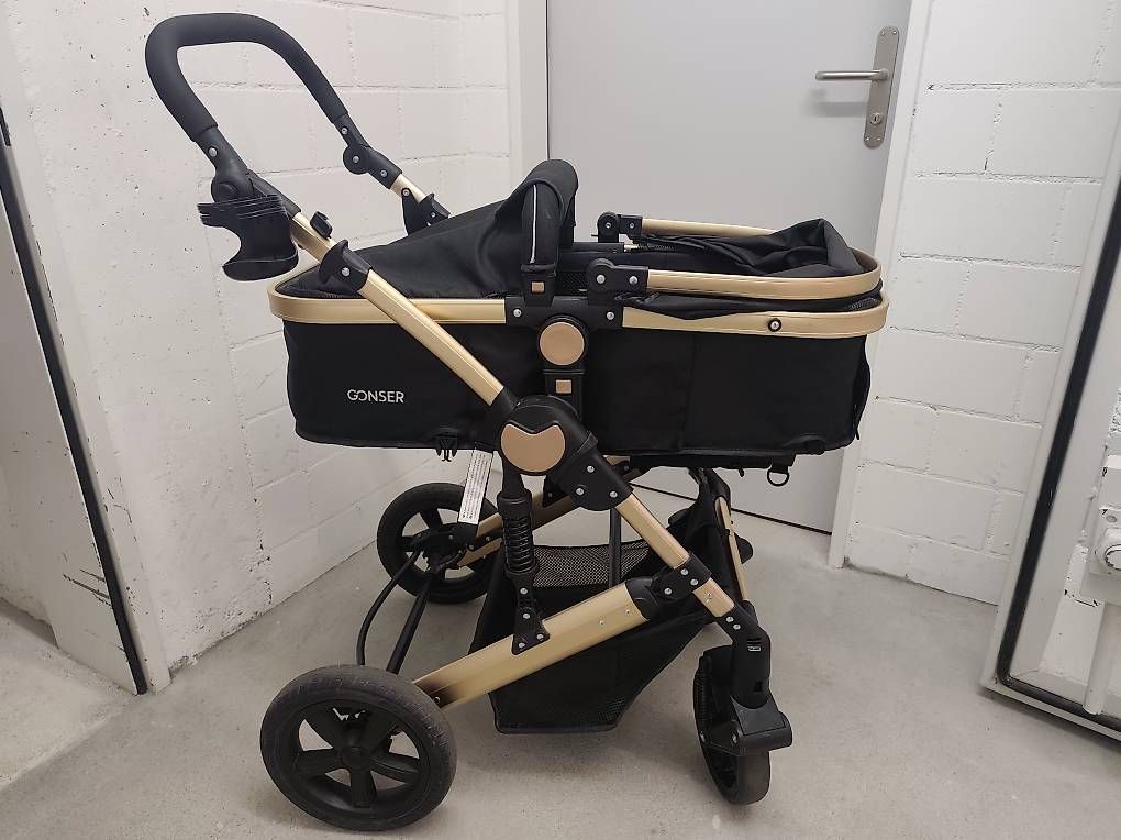 Gonser Carrozzine: Kinderwagen MOTION 2-in-1 schwarz/gold – Usato da Knonau venduto da Rogwer89 3