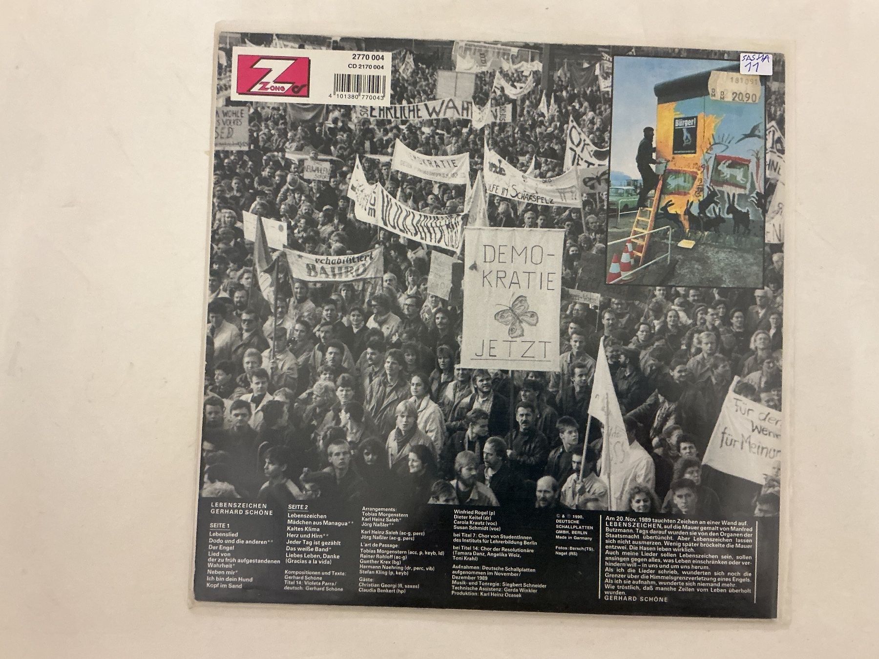 Schallplatten: GERHARD SCHONE LP - LEBENSZEICHEN – Gebraucht aus Winterthur von Tumko-Vinyl 1