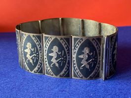 Silberarmband Indonesisch SCHWARZ