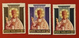 VATIKAN SATZ HEILIGSPRECHUNG PAPST PIUS X 1954** POSTFRISCH