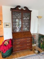 TOP viktorianischer Mahogany Sekretär / Büro mit Aufsatz