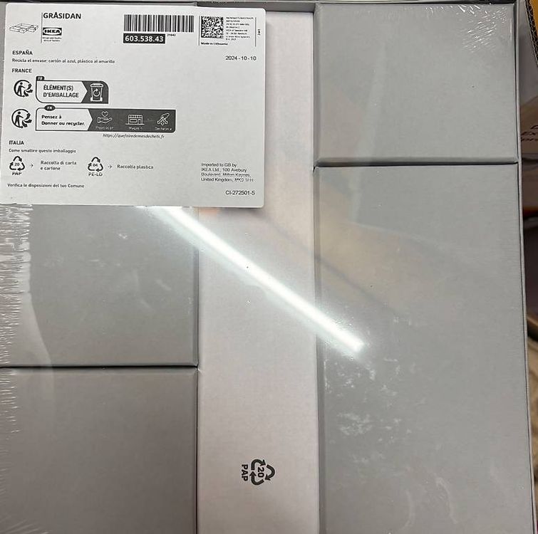 2 Stück Ikea GRÅSIDAN Box 5er-Set, grau | Kaufen auf Ricardo