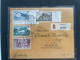Briefumschlag von 1949 Schweiz