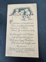 Altes Papier-Ephemera mit Katzenmotiv
