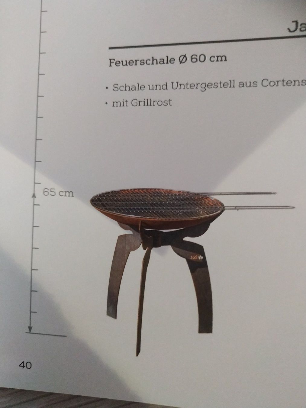 Bracieri: Feuerschale und Grill – Nuovo e nell'imballaggio originale da Gerlafingen venduto da ofenhaus_linder 1