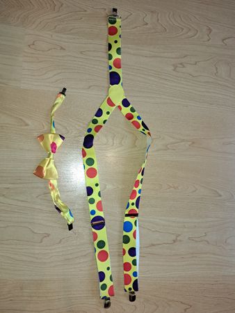 Fasnacht/Kostüm: Hosenträger & Kravatte/Fliege für Clown