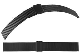 Uhrenband Edelstahl 18mm schwarz mattiert