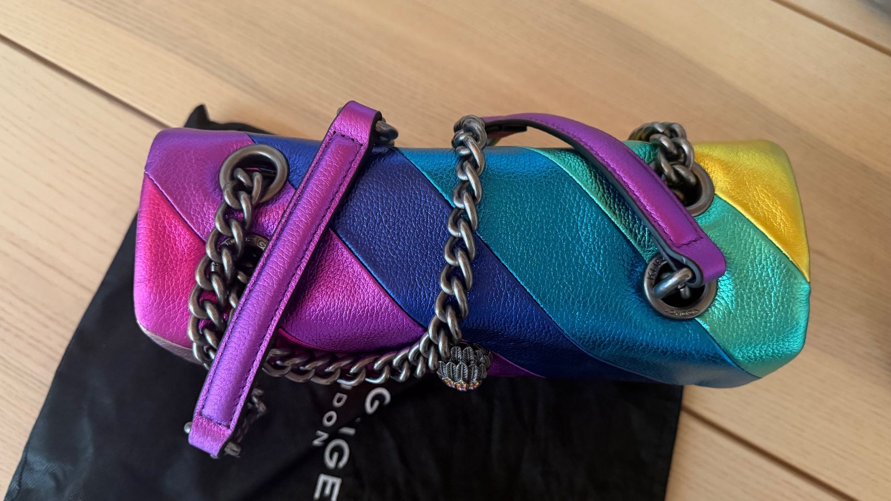 Kurt Geiger Borse da donna: Kurt Geiger Multicolor Regenbogen Schultertasche – Nuovo (secondo la descrizione) da Winterthur venduto da damoiselles 2