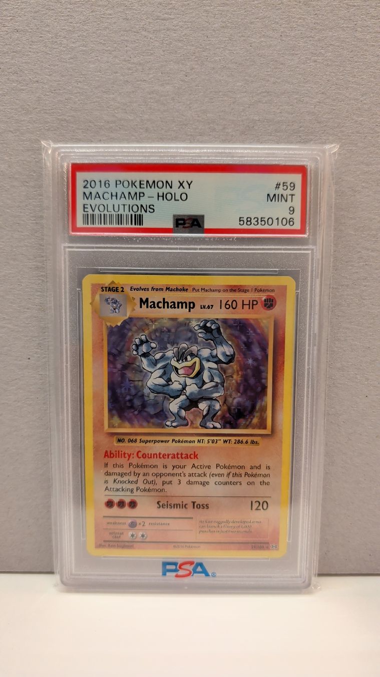 Jeux: Pokemon Machamp Holo Evolutions 2016 PSA 9 – D'occasion à Oberweningen par josh_alenfants