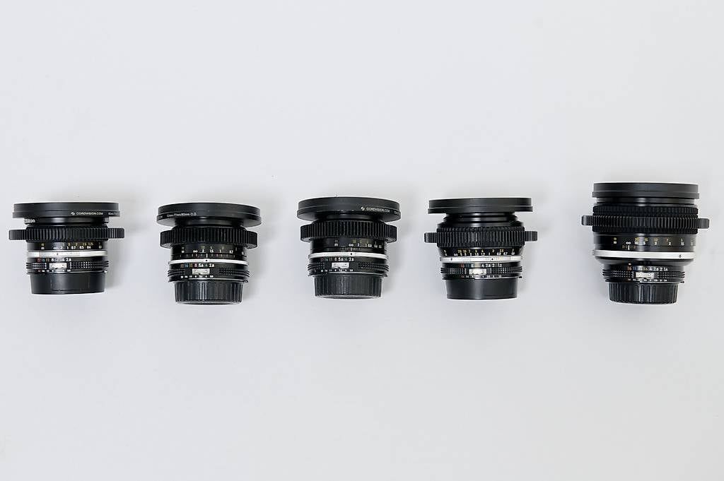 Obiettivi: NIKON AI / AIS OBJEKTIV SET CINE MODDED inkl. 2 ADAPTER – Usato da Zürich venduto da lozzaphoto