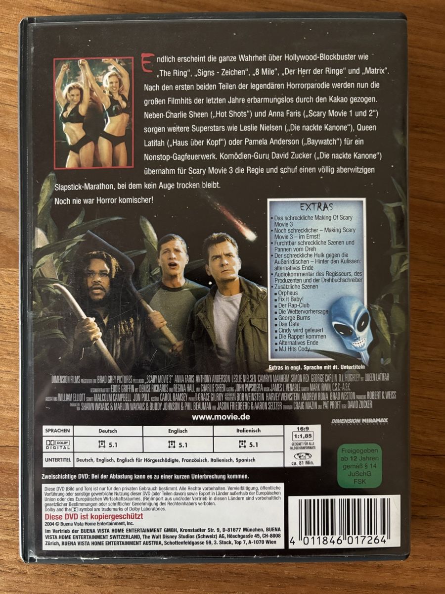 Tutti i DVDs: DVD Scary Movie 3 – Usato da Belp venduto da brb66 1