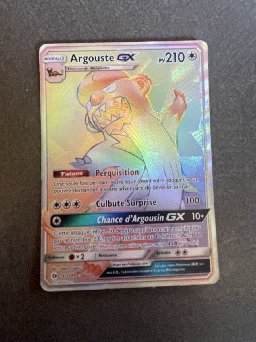 Pokémon Carte collezionabili: Argouste gx 157 lp – Usato da Daillon venduto da Swisscards-shop