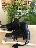 Schlittschuhe schwarz aus Leder Vintage!