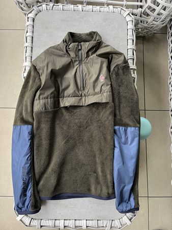Moncler Grenoble Maglia Hooded Pile Cardigan XL Olivgrün Top