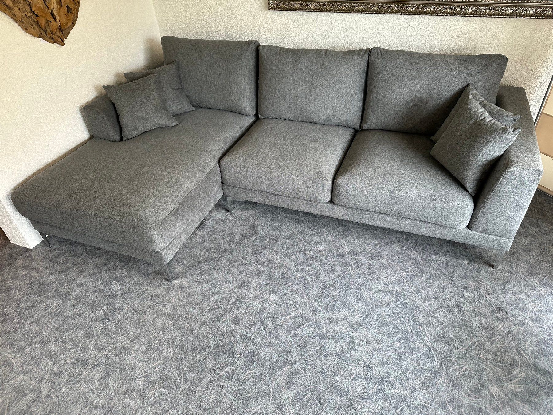 Divani: Sofa GINO Stoff Aston anthrazit dunkelgrau 184 x 258 cm – Nuovo e nell'imballaggio originale da Unterentfelden venduto da moebelrufli 3