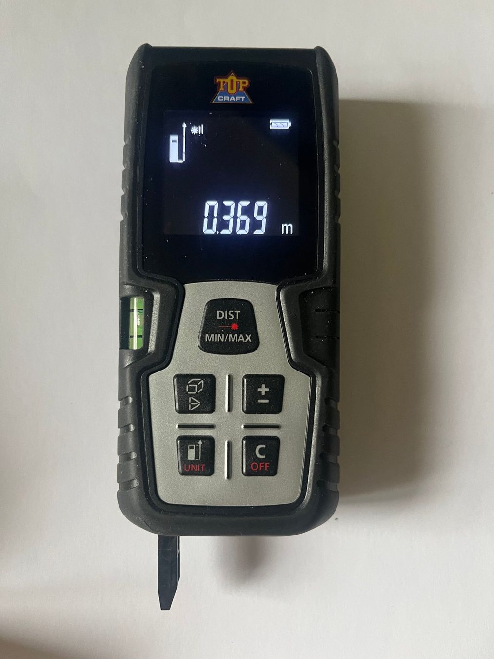 Misurare: Laser Entfernungsmesser mit Batterie und Tasche – Usato da Hubersdorf venduto da Gewonnen 1