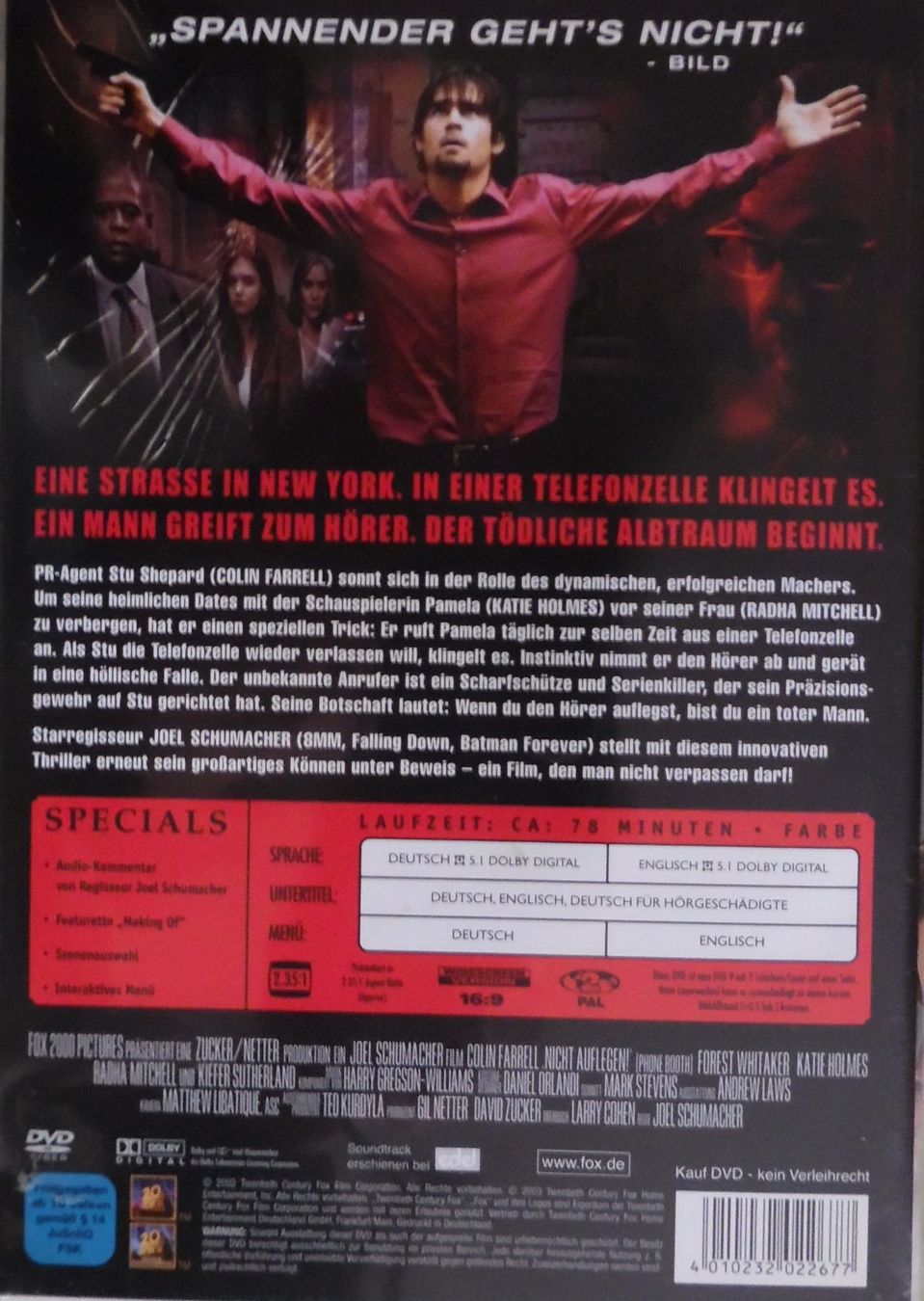 Tutti i DVDs: Nicht Auflegen – Usato da Bellinzona venduto da Luna093 2