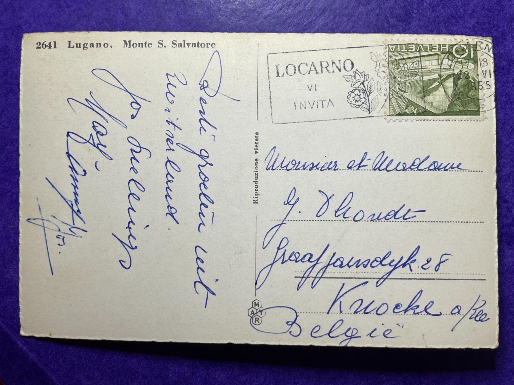 Cartoline postali: Lugano Monte S. Salvatore – Usato da Steg VS venduto da danwer74 1