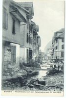 MUOTATHAL Hauptstrasse nach Katastrophe vom 15. Juni 1910