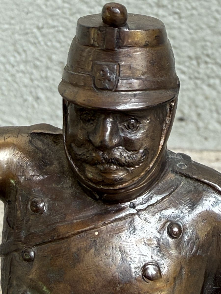 Statuette: Alte Bronzefigur DR MUFFJÄGER Species Basiliensis Bronze  – Usato da Konolfingen venduto da petzipetz 1
