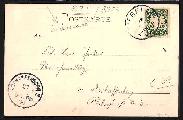 Cartoline postali: sign. Scheibenzuber: Rachel, Diensthütt – Usato da Berlin venduto da bartko-reher 1