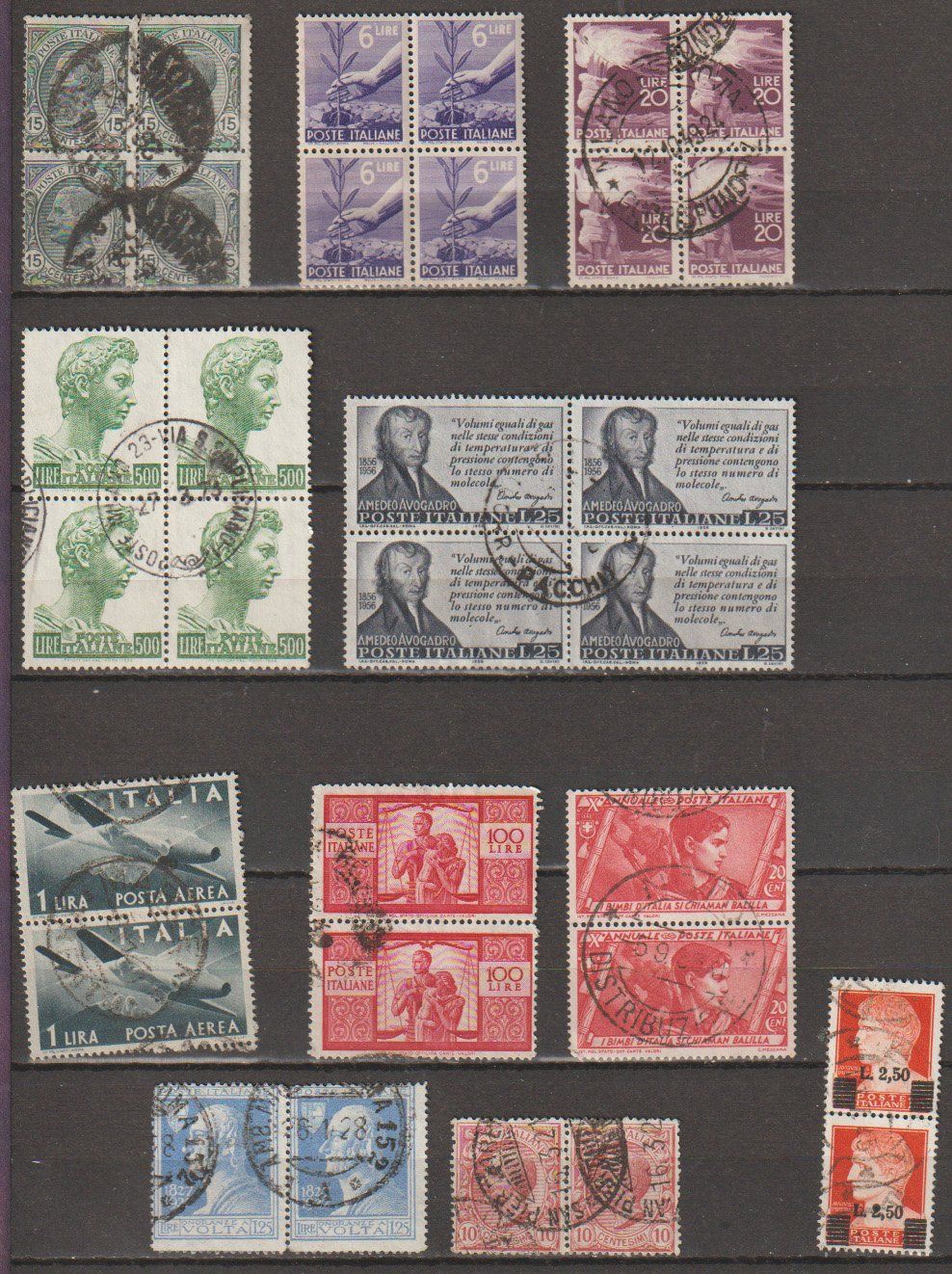 Tutti i francobolli: Italie Lots timbres – Usato da Crans-Montana venduto da kira56 1