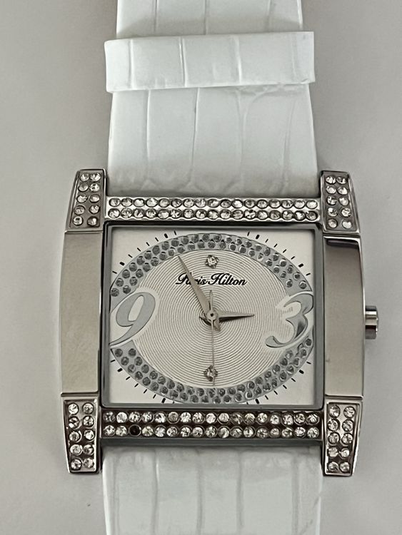 Paris Hilton Damenuhr Swarovski Edelstahl Leder 35x37mm 129€ 3
