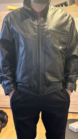 Veste en cuir noir Vinci taille 52/54 - Idéale mi-saison!
