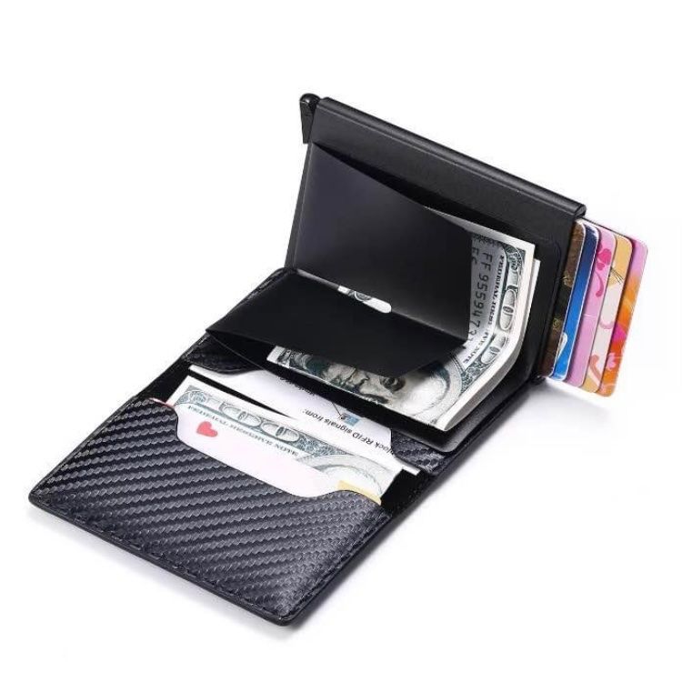 Portafogli: Kreditkartenhalter / Geldbörse (Schwarz oder Carbon-Optik)! – Nuovo e nell'imballaggio originale da Lachen SZ venduto da Lifestyle_Products 2