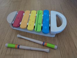 Xylophon Hape Holz bunt mit zwei Schlägeln gebraucht