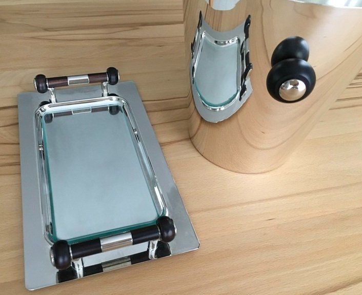 Altro: Edle Set: Champagner,- Weinkühler/ kanape-Plate versilbert – Usato da Mellingen venduto da RigaOper 1