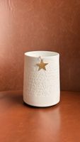 Vase mit Schriftdruck aus Keramik NEU