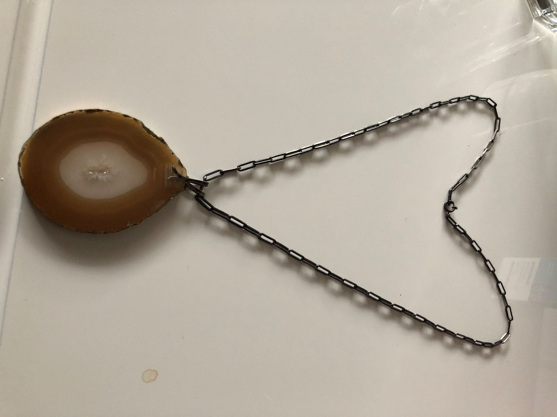Catenine: Sterling Schwarze Silber Kette mit Echte Steine – Usato da Läufelfingen venduto da Original100 4