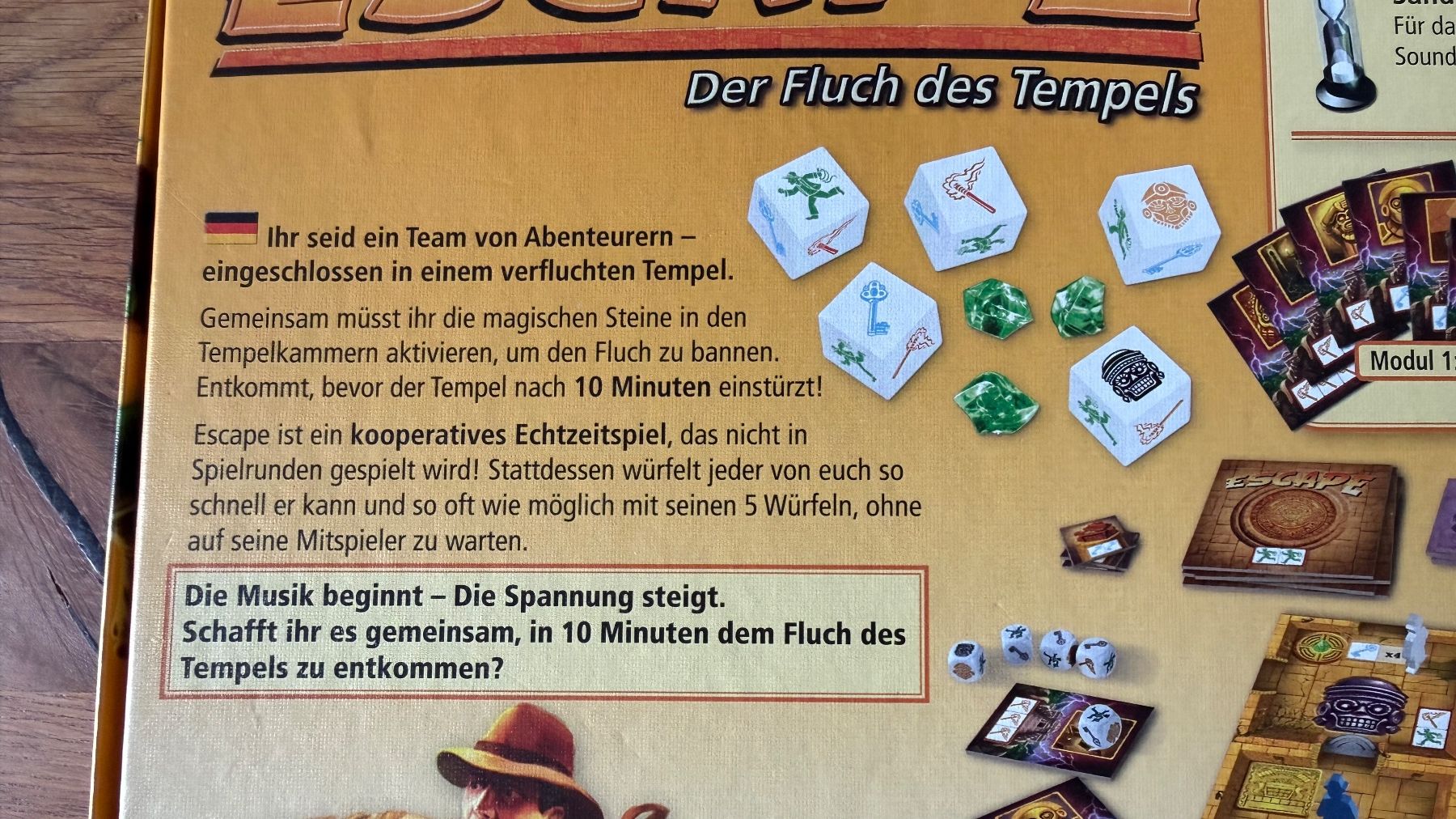Jeux: ESCAPE - Der Fluch des Tempels – D'occasion à Schaffhausen par Bootes 3