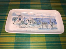 Kuchenplatte mit Strandmotiv "Ischia" 25x13cm