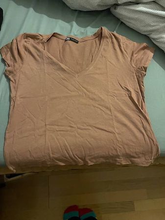 Zara T?shirt Gr. S gross geschnitten Altrosa