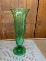 Grüne Biot Vase, Glasvase Frankreich