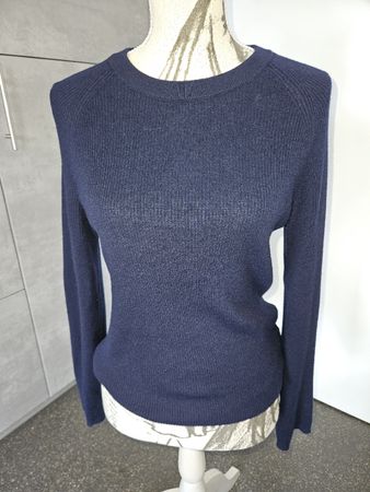 Massimo Dutti Wollpullover, dunkelblau, Gr. M