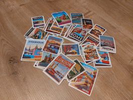 Sticker Set Vintage Reise Motiv, 100 Stk, neu