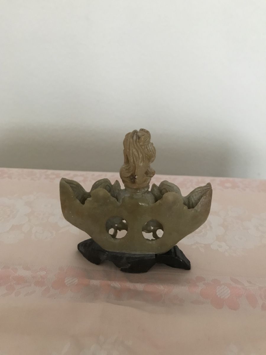 Figurines: Specksteinfigur mit Löwe – D'occasion à glattbrugg par tto_9tyc 1